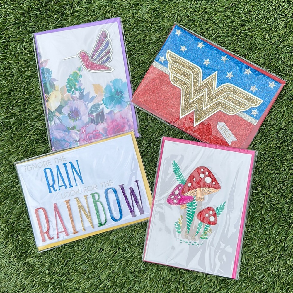 Papyrus Greeting Cards, set of 4 cards